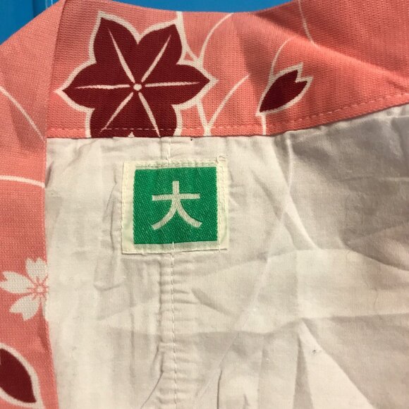 Vintage Pink White Floral Kimono Japan - Picture 4 of 7